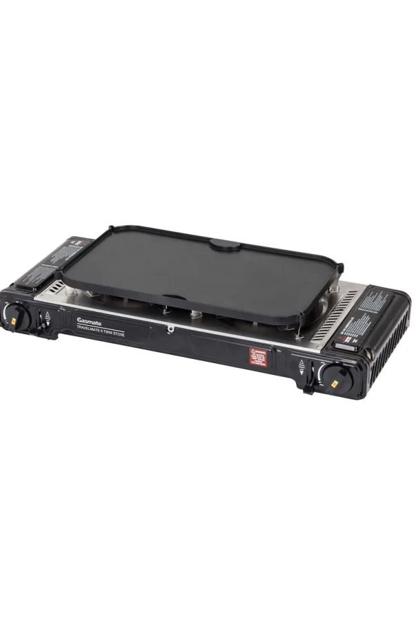 Stoves>Macpac Gasmate Travelmate Ii Ss Twin Butane Stove With Hotplate