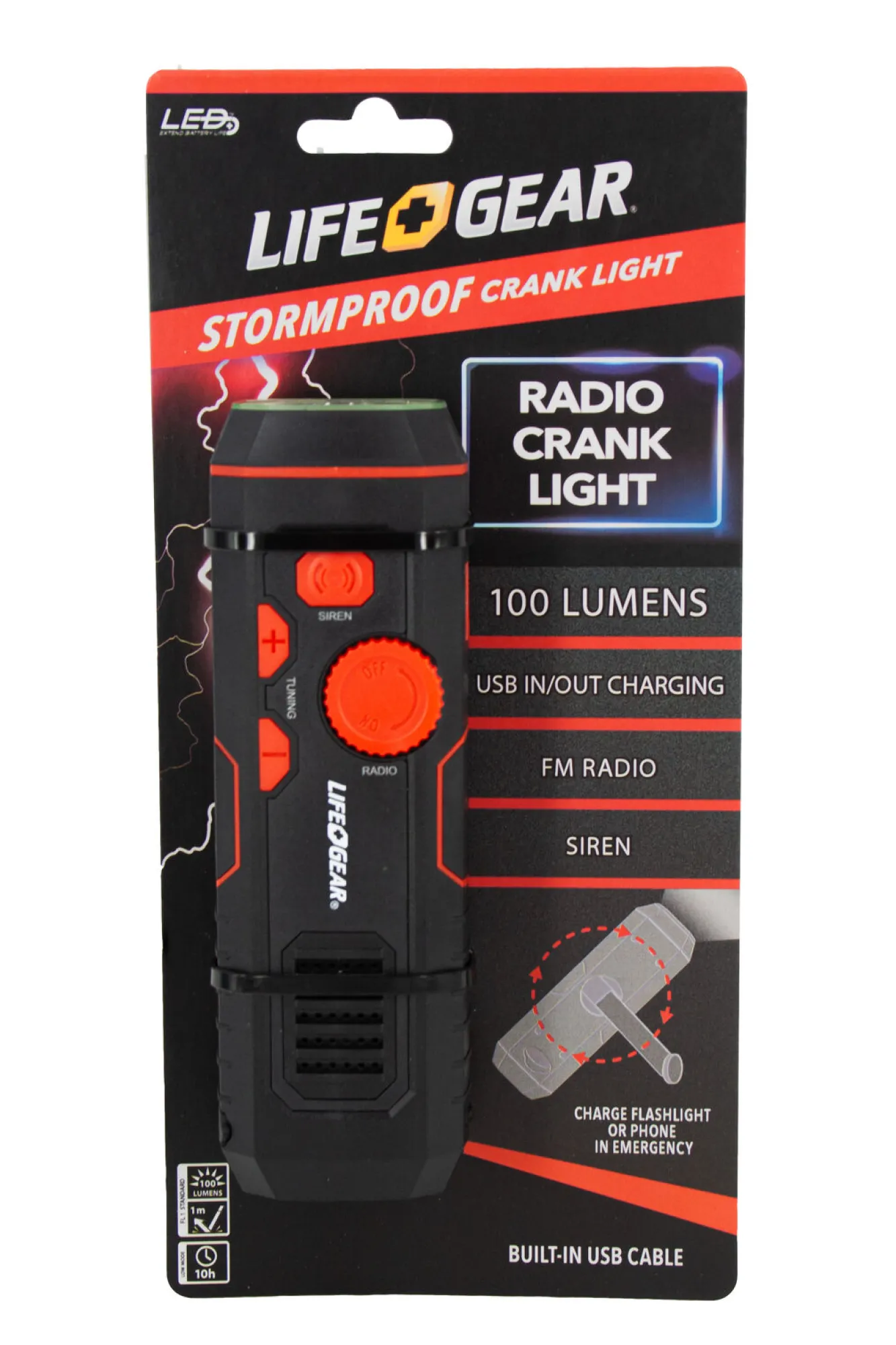 Torches>Macpac Life+Gear Stormproof Crank Light