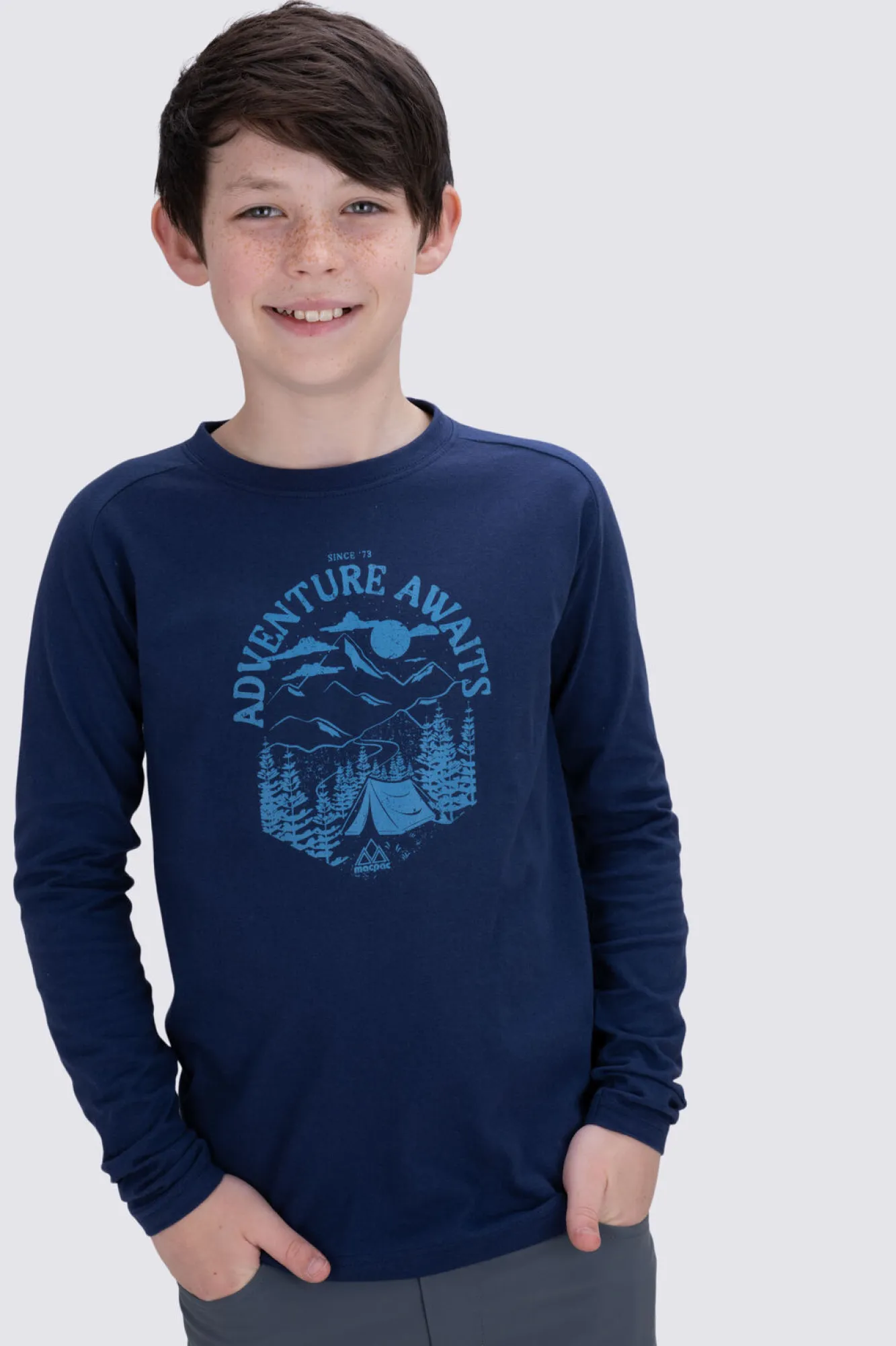 T-Shirts & Shirts>Macpac Kids' Adventure Awaits Long Sleeve T-Shirt