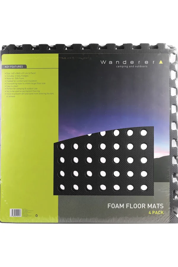 Portable Toilets & Showers>Macpac Wanderer Foam Mat With Holes — 4 Pack